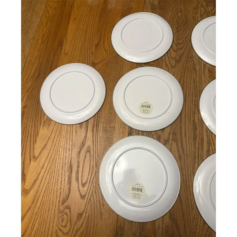 Hallmark Blue Nautical Melamine Plates Set of 7 10 Inch